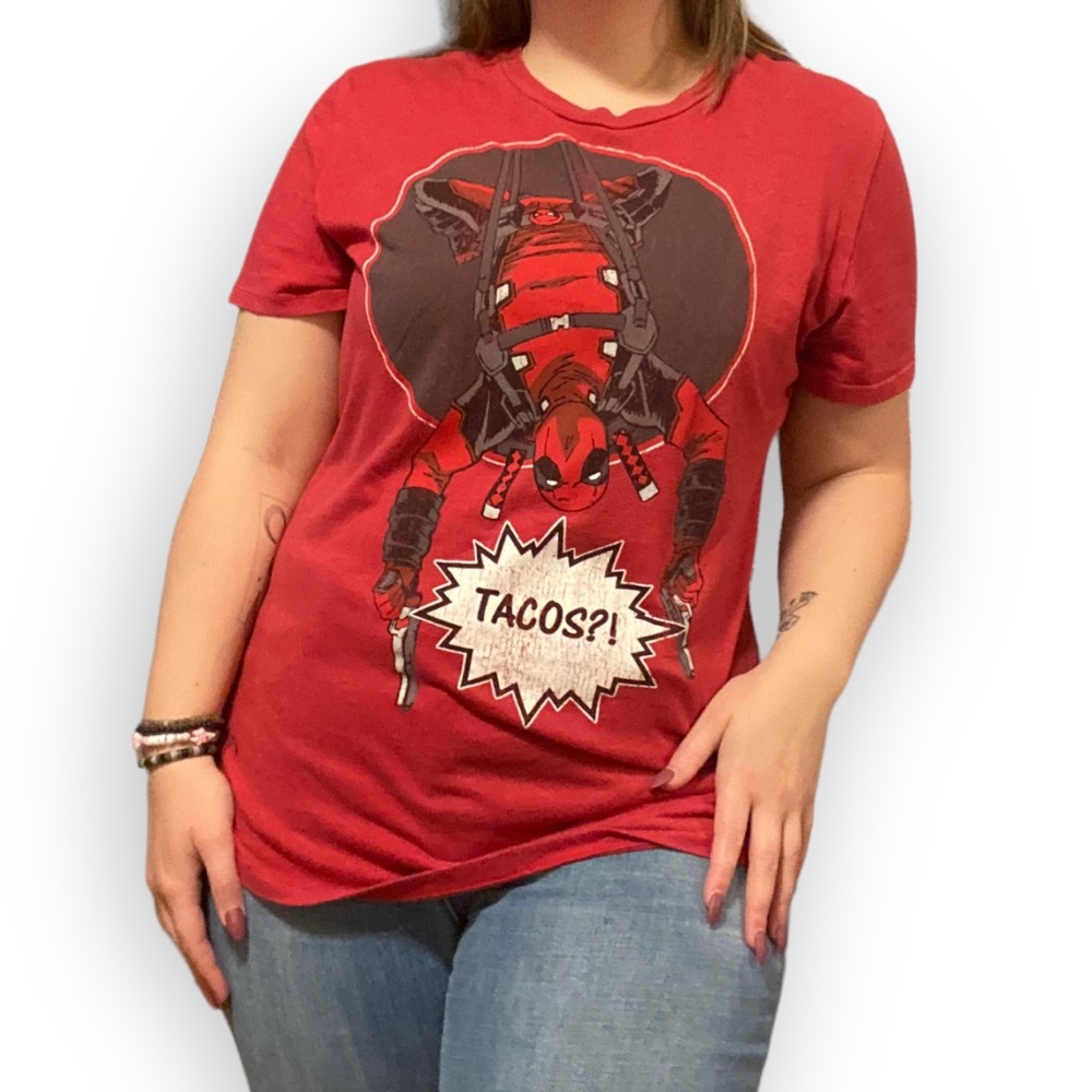 🛍️4/$20🛍️ Deadpool TACOS?! Marvel FifthSun T-Shirt